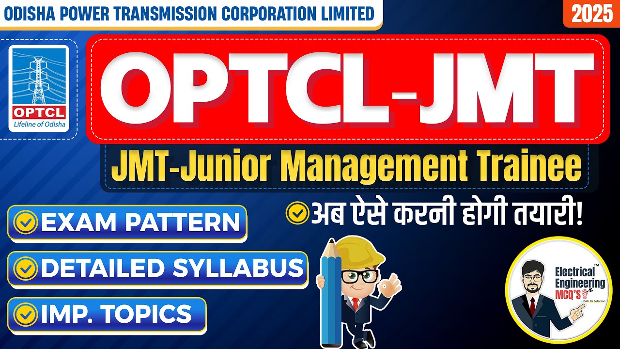 OPTCL JMT 2025 Preparation Strategy | OPTCL JMT Electrical Syllabus Exam Pattern | OPTCL Recruitment