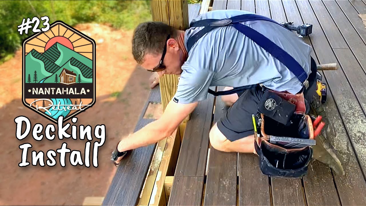 Строительство дома отдыха Nantahala Retreat №23 | Как установить композитную террасную доску Trex