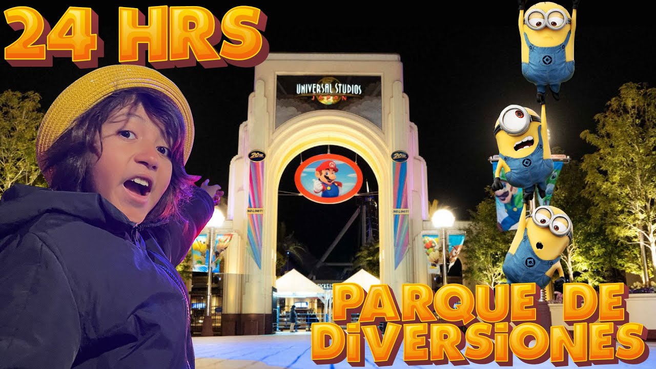 Paso 24 HORAS dentro de un PARQUE de DIVERSIONES