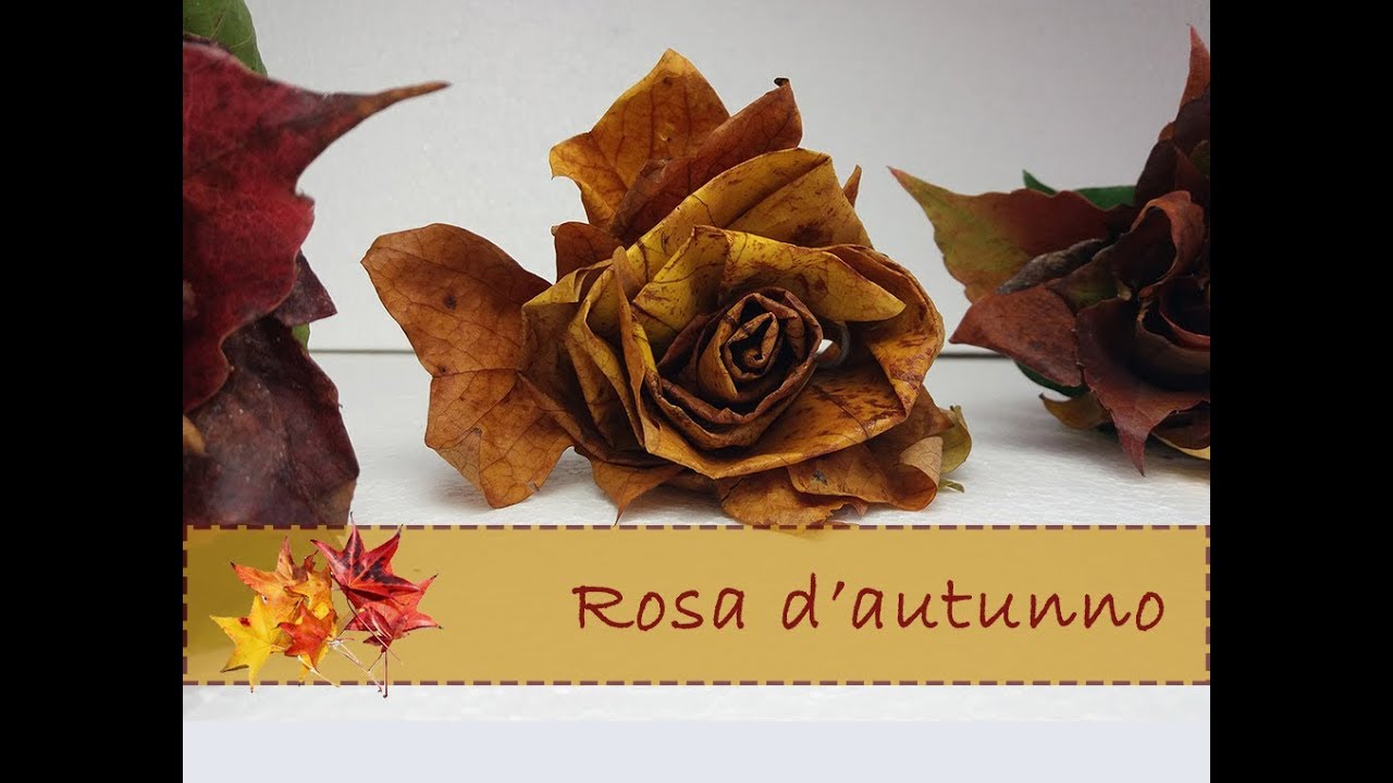 DIY: Come fare delle rose con foglie secche 🌹🍁Autumn Leaf Crafts