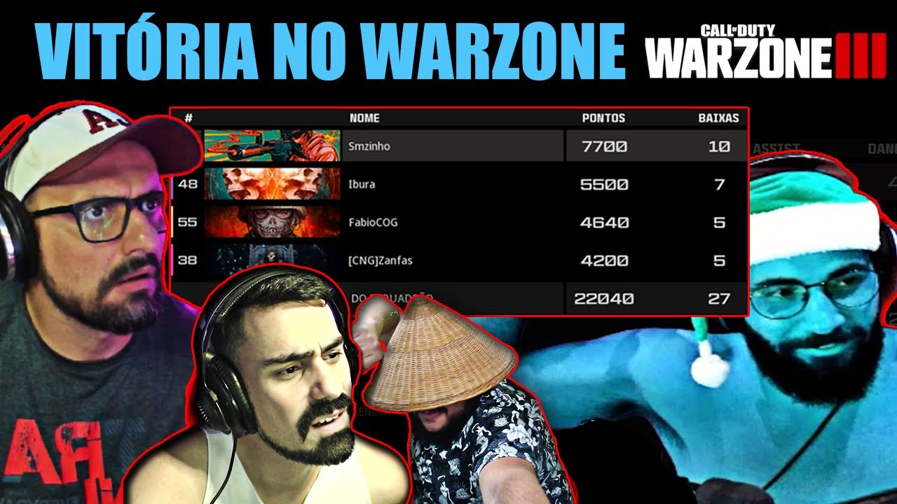 SMZINHO CARREGANDO OS IMUNDOS SEM PROFISSIONAL NO TIME COD WARZONE 3 - ZANFAS, IBURA E FABIOCOG