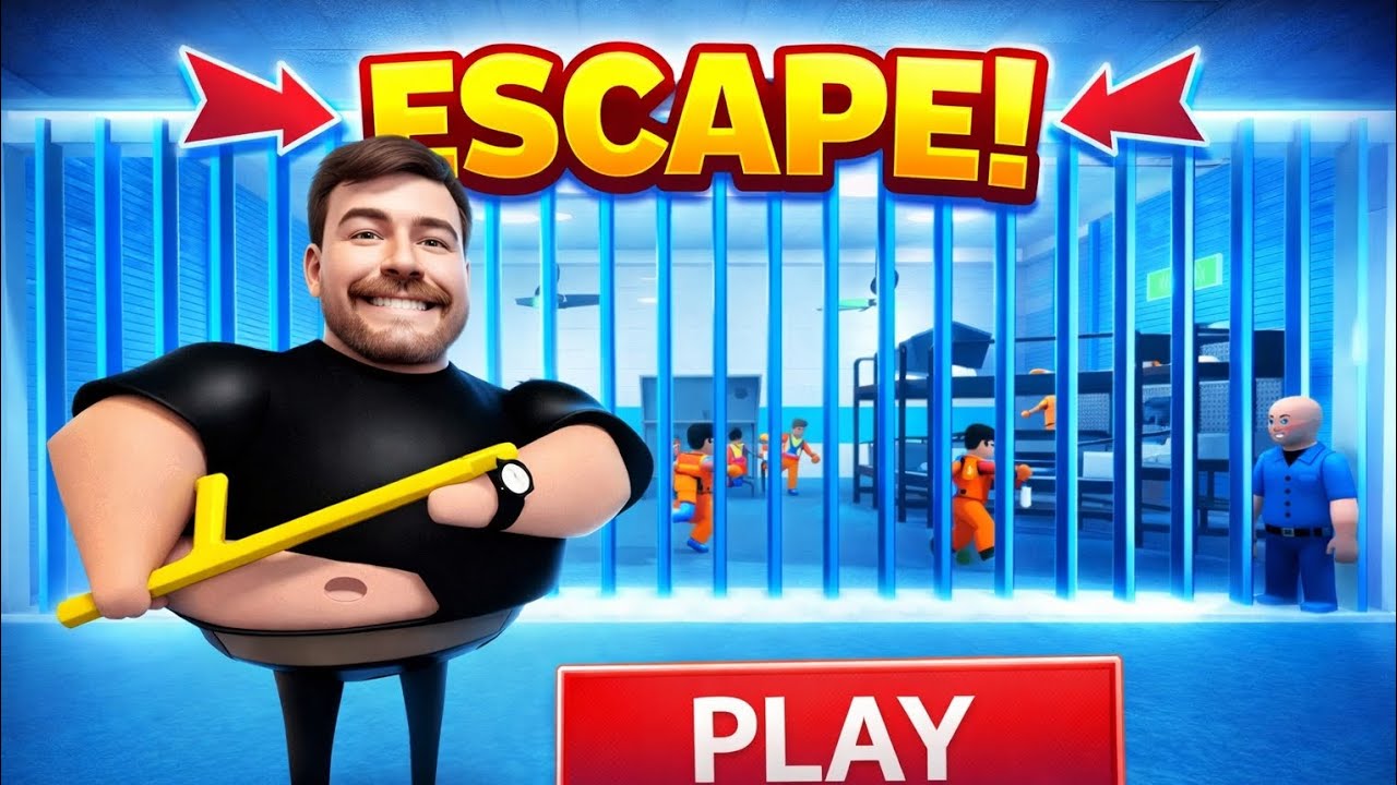 MRBEAST PRISON ESCAPE 😱#roblox