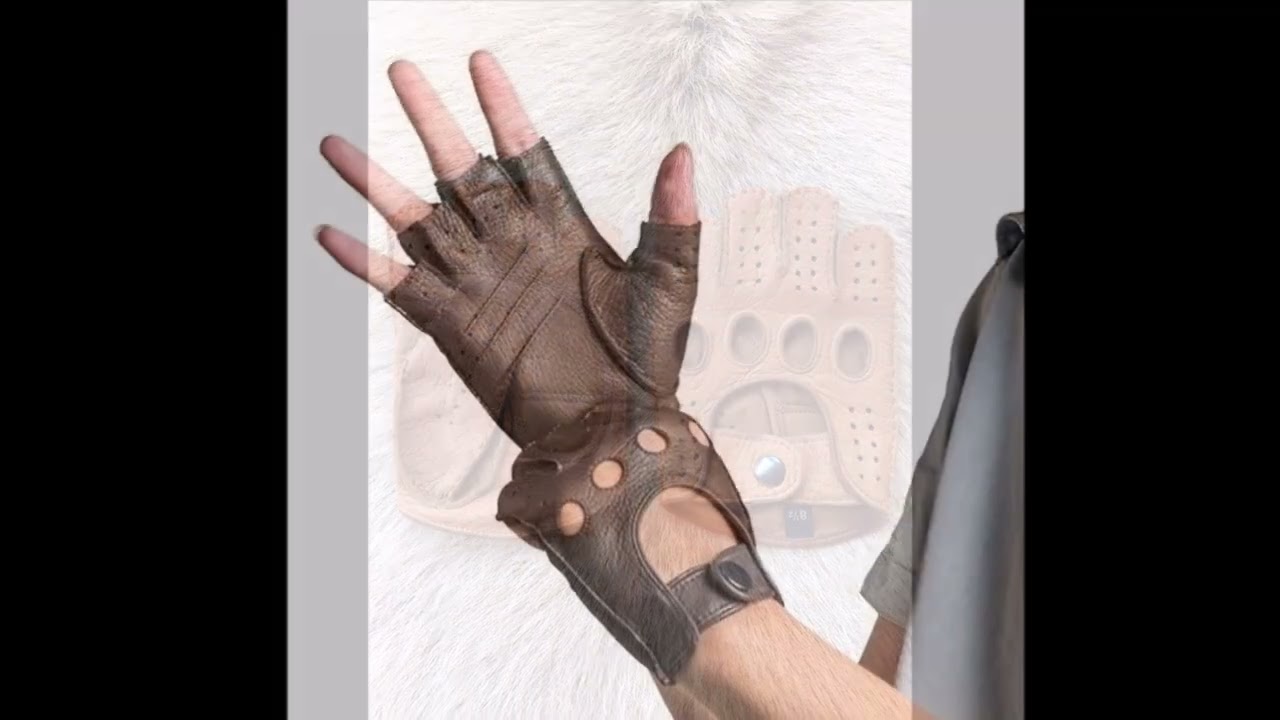 leather driving sun protection gloves