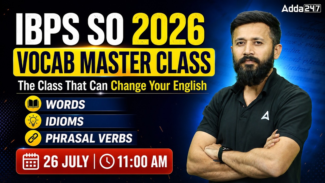 IBPS SO Vocabulary Marathon | IBPS SO Vocab Master Class | By Parth Krishan
