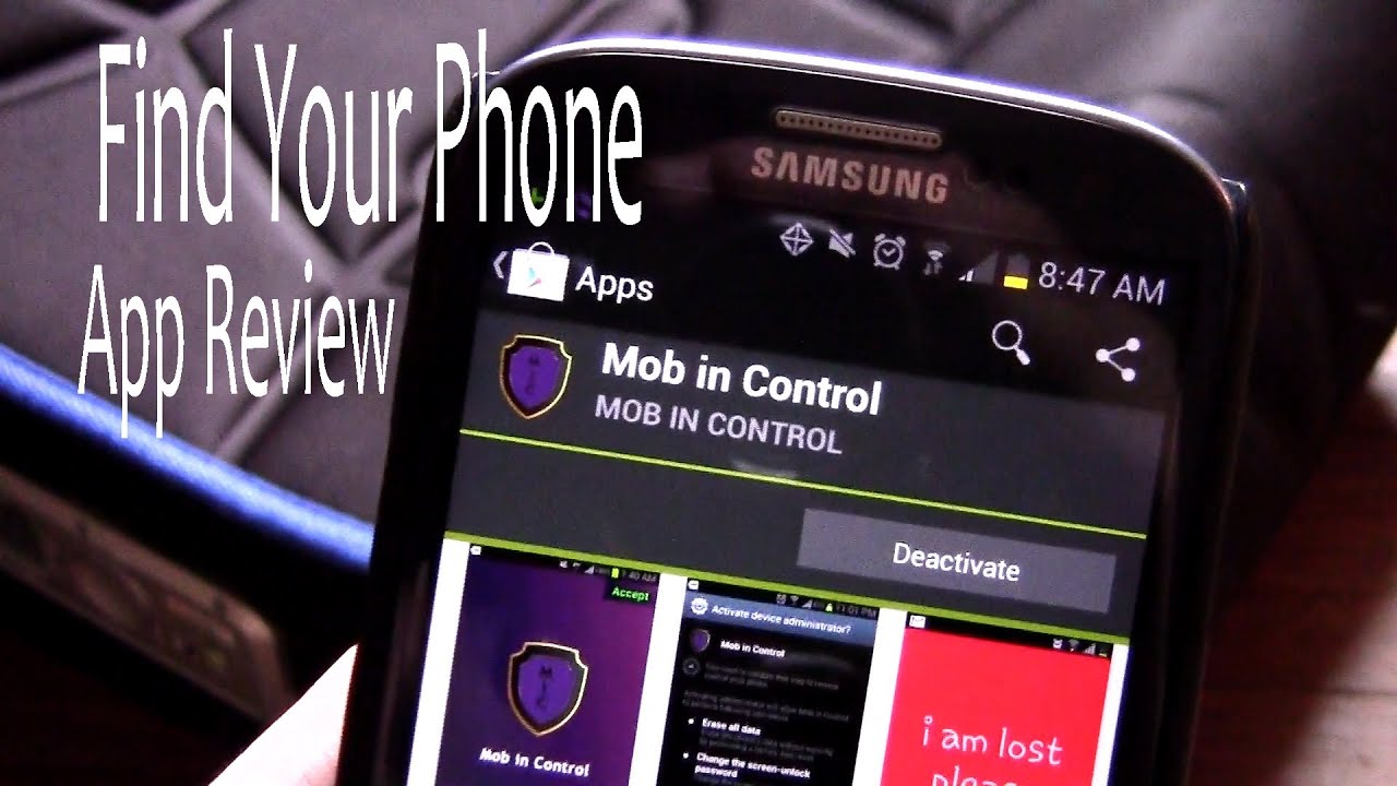 Find your phone - Mob in control - Lost Phone App Review