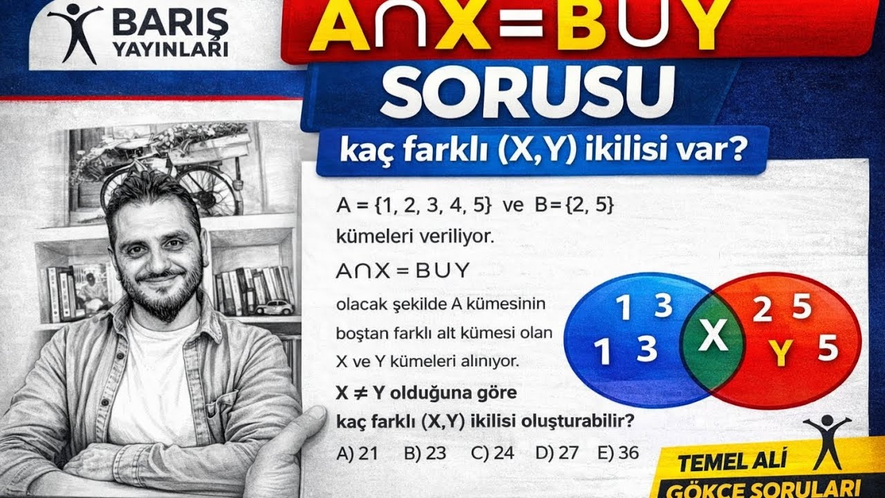 Bu Küme Sorusu Hiç Masum Değil! | A ∩ X = B ∪ Y Kaç Çözüm Var?