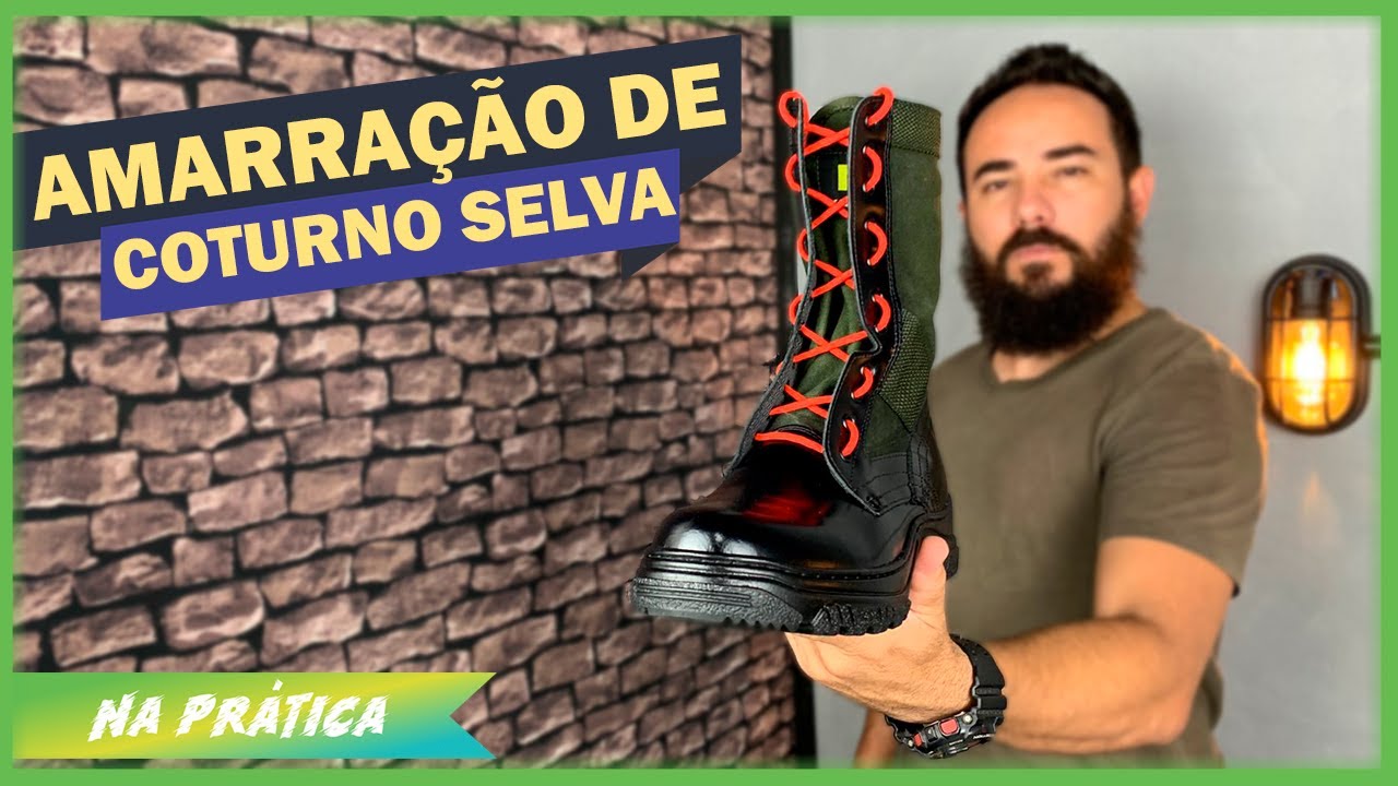 Como fazer a amarração de coturno de selva -  Na Prática Ep. 21