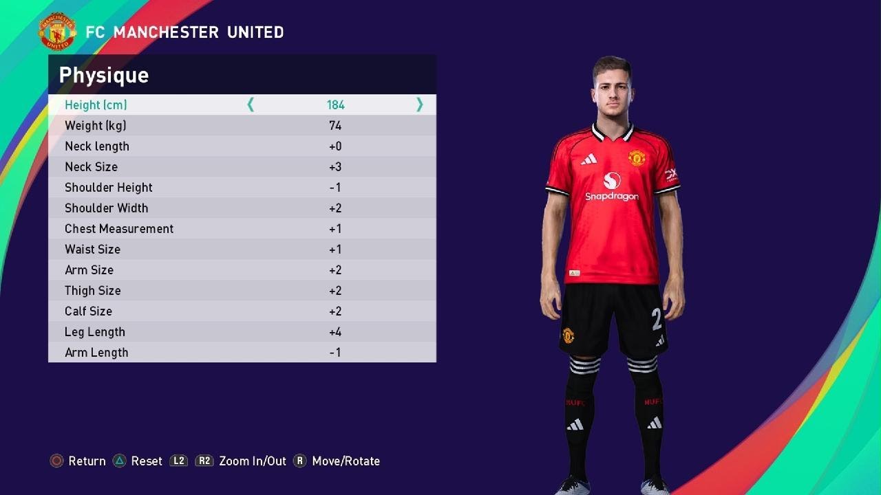 MANCESTER  UNITED  FC /SEASON-25/26 -PES 2021 -BASE COPY -AND OFICIAL
