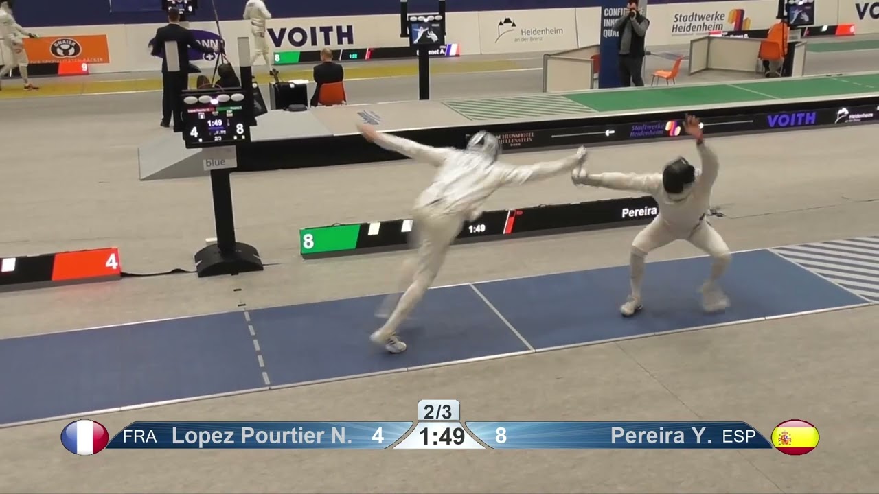 2023 98 T08 01 M E Individual Heidenheim GER WC BLUE PEREIRA ESP vs LOPEZ POURTIER FRA