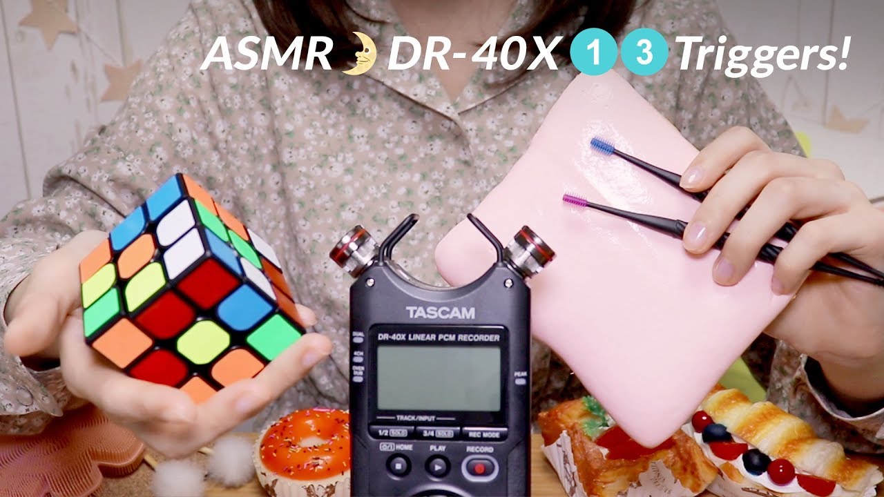 [Japanese ASMR] 13 Triggers 🌛🎧 Tingles & Sleep / DR-40X