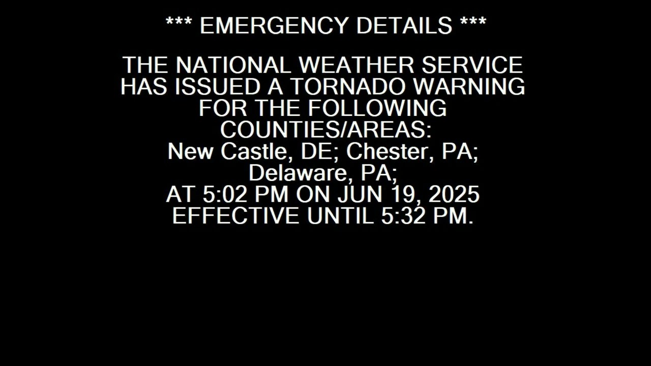 PDS Tornado Warning EAS in Wilmington, DE