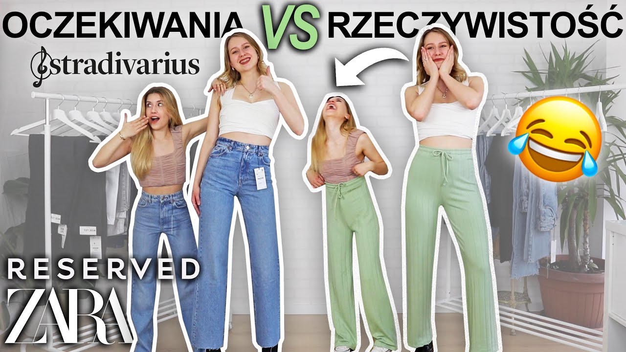 😂 157 vs 175 MIERZYMY SPODNIE Z SIECIÓWEK Z BASIA KASZUBA / Zara, Stradivarius, Reserved haul