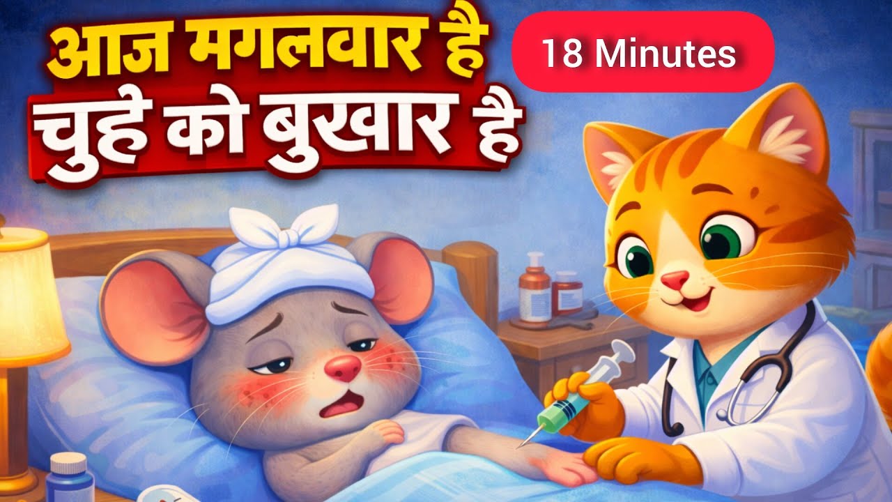Aaj Mangalwar Hai Chuhe ko Bukhar Hai Hindi Rhyme for Kids चूहे को बुखार है All Rhymes