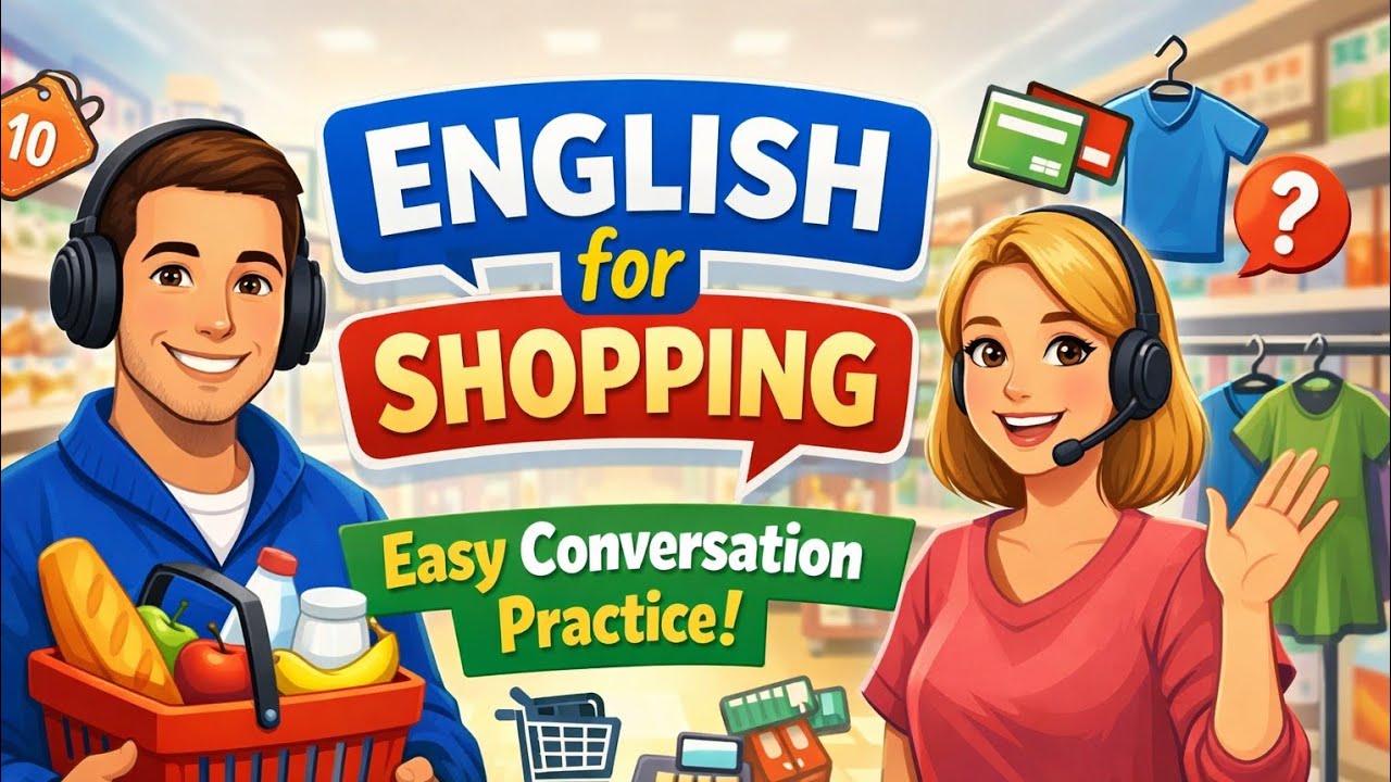 English In Daily Life – Shopping Conversations | Useful Speaking Practice | A1–A2