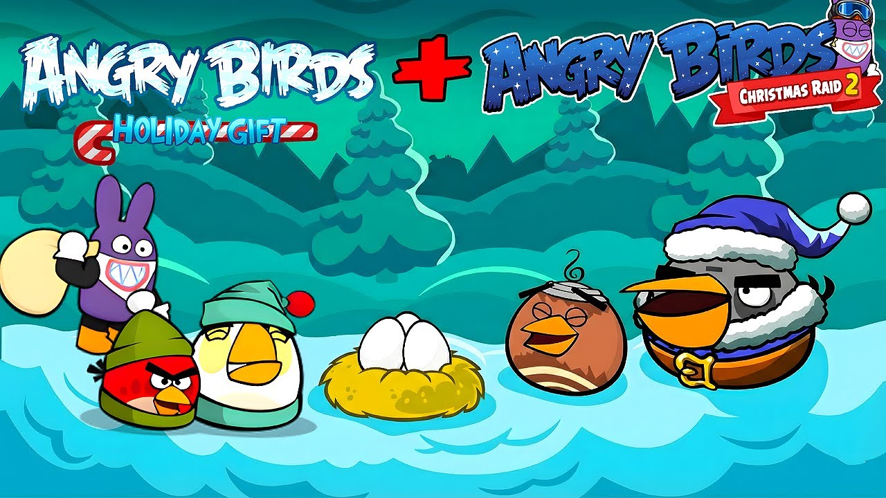 Angry Birds Holiday Gift + Christmas Raid 2 - Full Gameplay Walkthrough