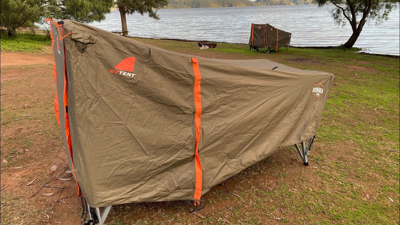 Oztent bunker pro camping at Glenbawn dam