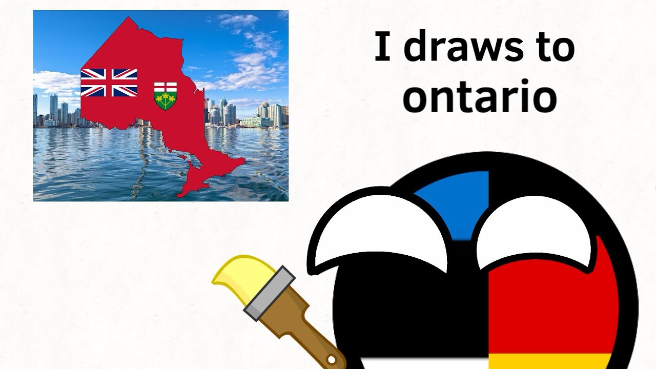 Ontario flag map speedart