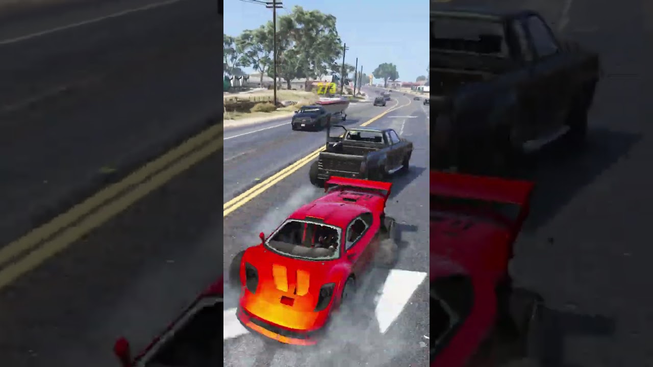 Destructive Car Crashes in GTA 5!