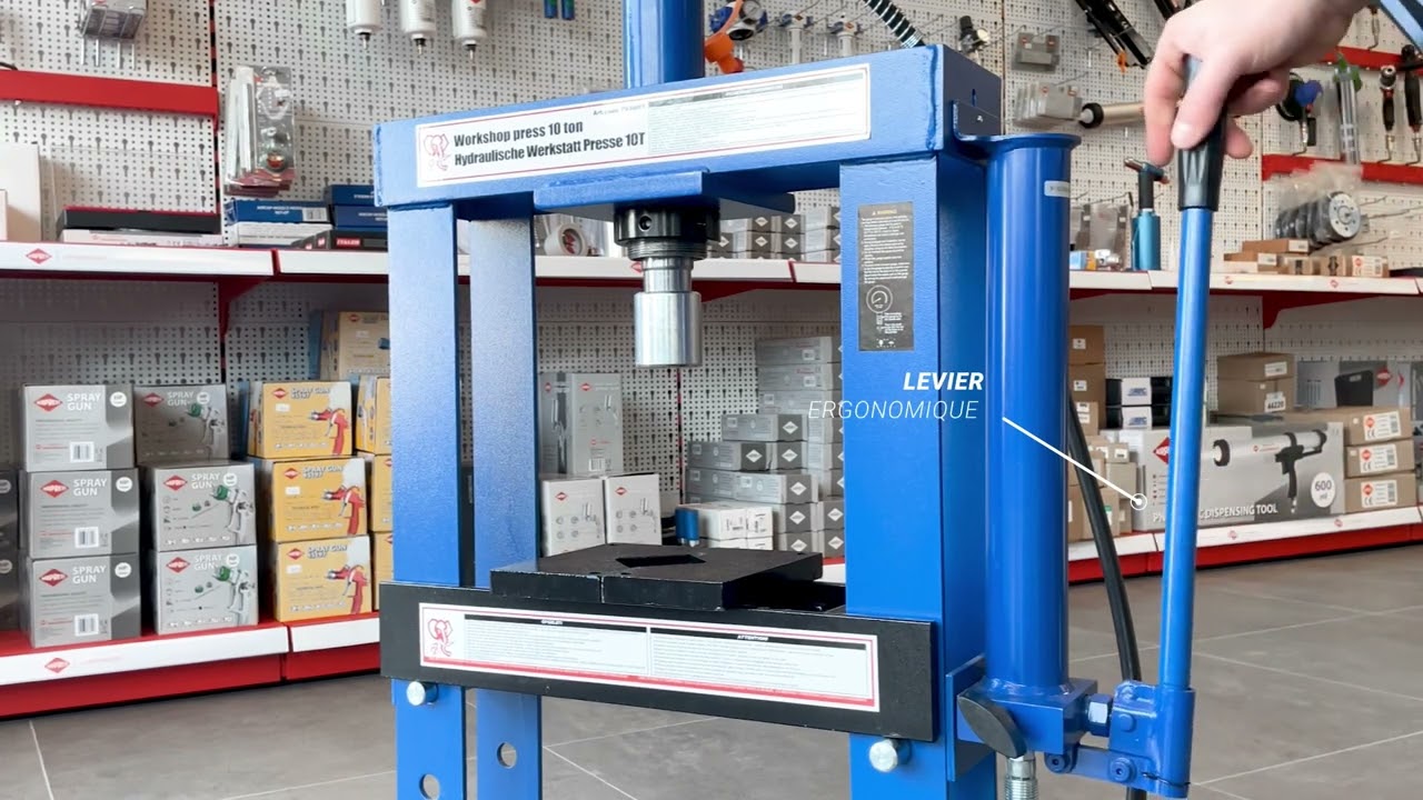 Presse hydraulique 10 tonnes Airpress : ergonomie et robustesse