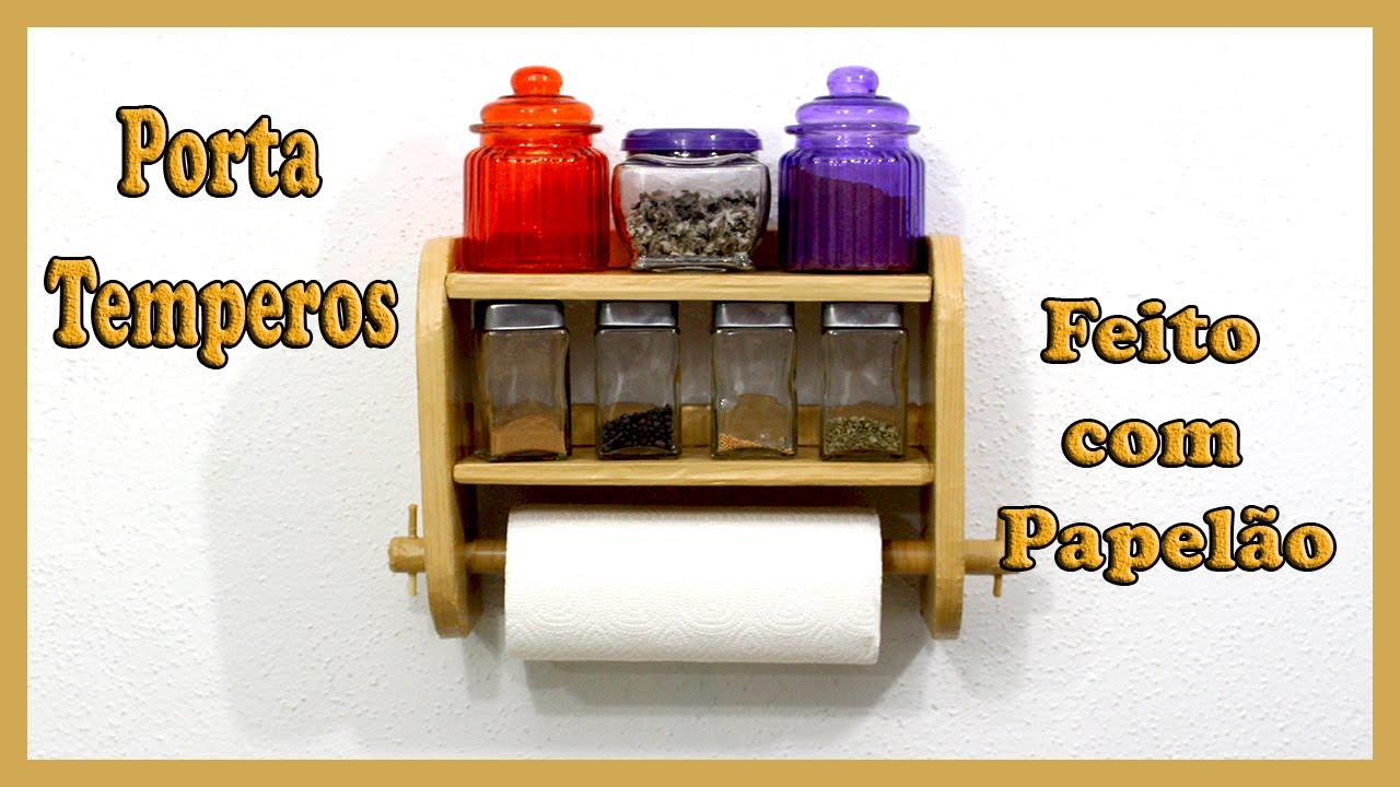 Porta temperos  feito com papelão ,muito fácil e rápido de fazer (diy)
