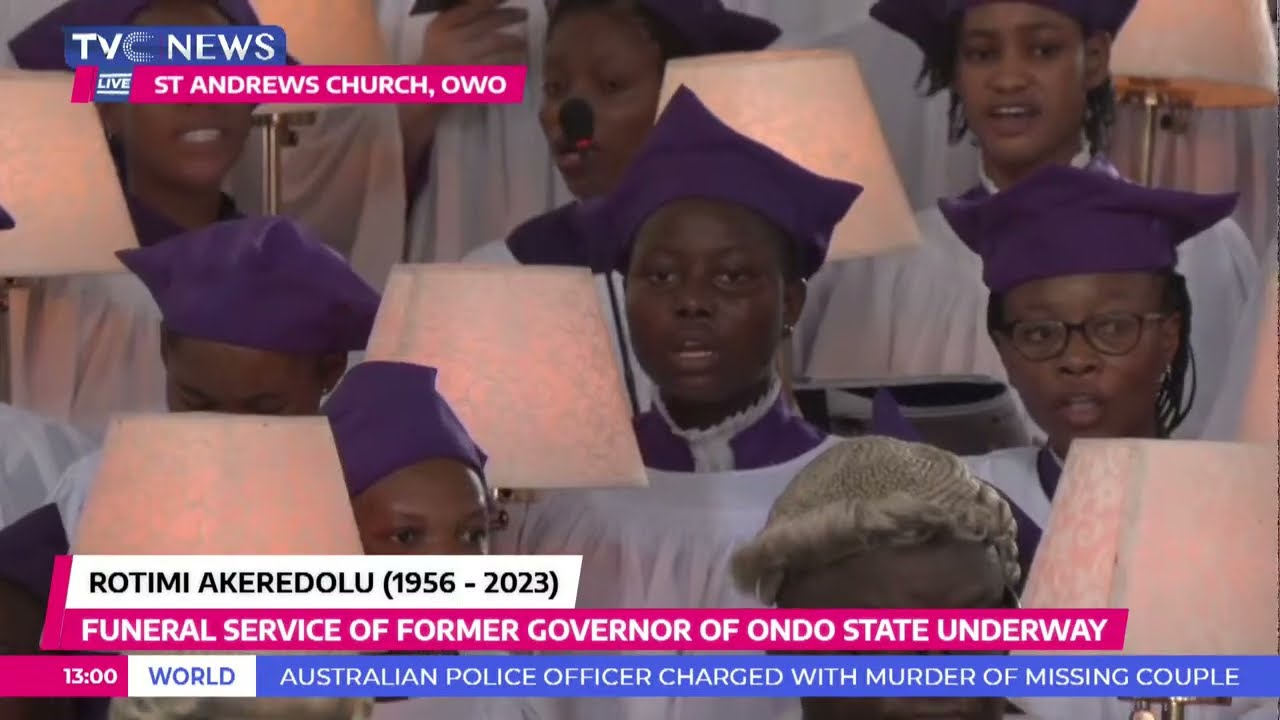 Highlights Of Akeredolu's Activities At Funeral Service At Saint Andrew's Cathedral, Owo