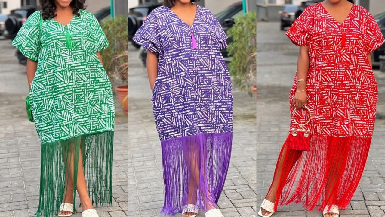 Stylish Bubu Dress With Cut Together Sleeves And Side Pocket.#howto,#bubu,#diy,#gown