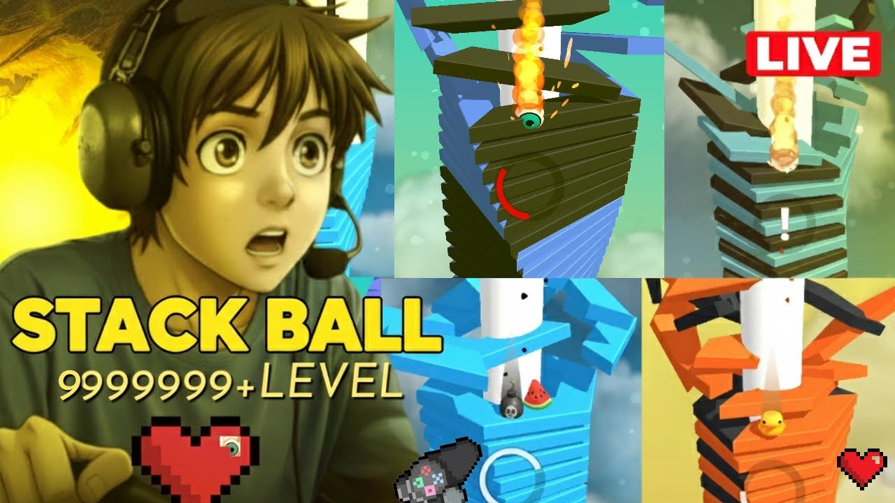 Stack Ball Live 🎮❤️ Part 66 ! #live #stackballlive #shortslive