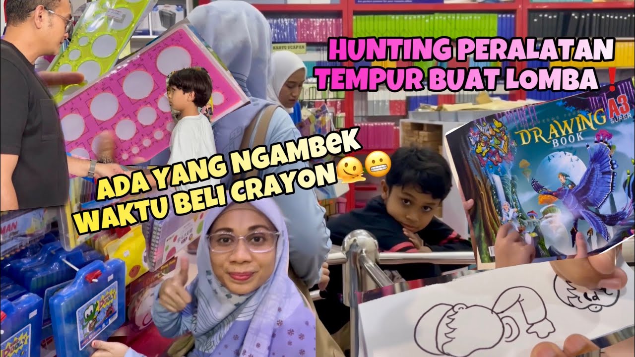 BORONG PERLENGKAPAN JUARA LOMBA MEWARNAI SAMPAI ADA YG NGAMBEK❗️😬
