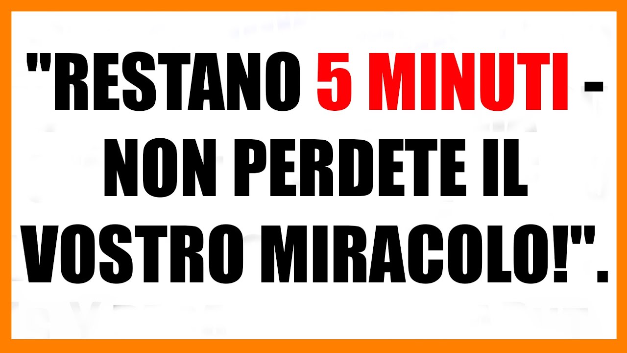 DIO STA INVIANDO IL VOSTRO MIRACOLO FINANZIARIO IN 5 MINUTI &mdash; NON CHIUDETE QUESTO MESSAGGIO!