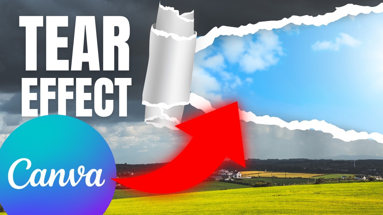 How to Make RIPPED PAPER Effect in Canva
