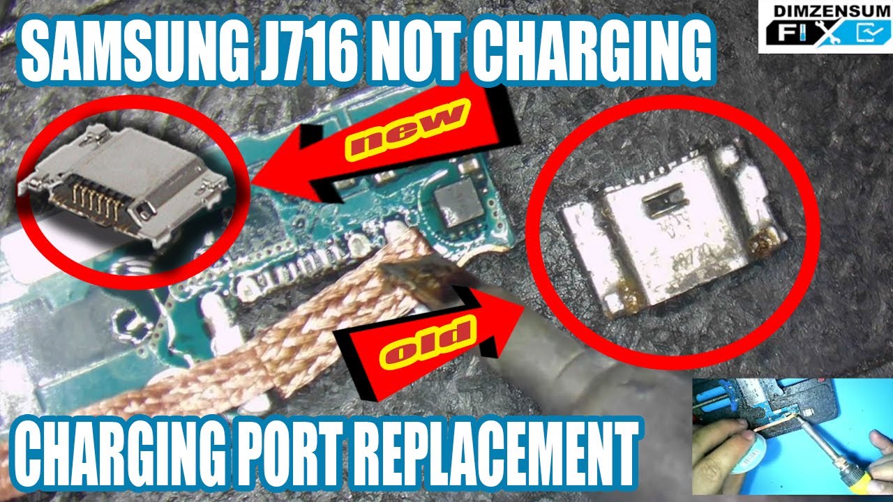 j716 not charging
