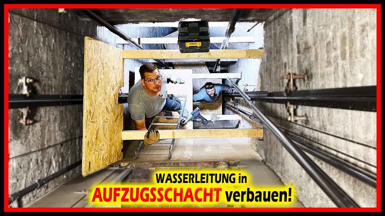 WASSERLEITUNG in AUFZUGSSCHACHT verlegen und isolieren! | Home Build Solution
