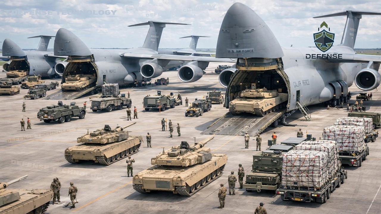 Как самолет C-5 Galaxy доставил тысячи тонн военной техники США на Ближний Восток