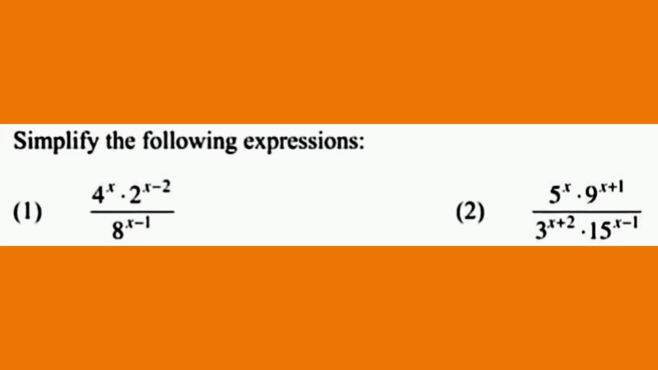 Simplifying exam quiz |P1