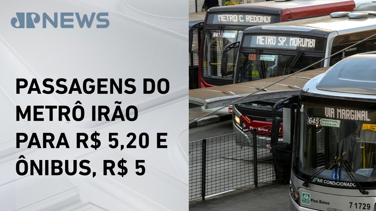 Tarifa do transporte público em SP aumentará a partir do dia 6