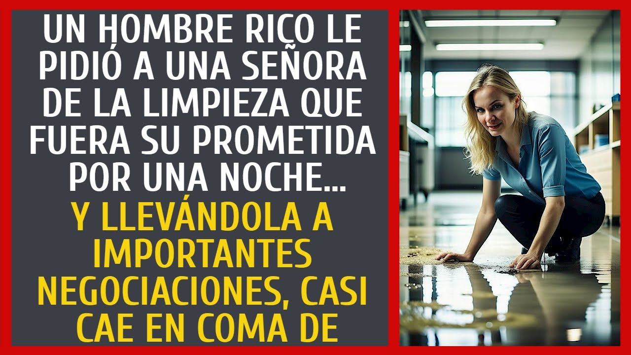Un hombre rico le pidió a una señora de la limpieza que fuera su prometida por una noche…