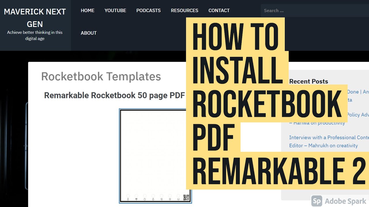 Remarkable 2 How to install the Rocketbook PDF