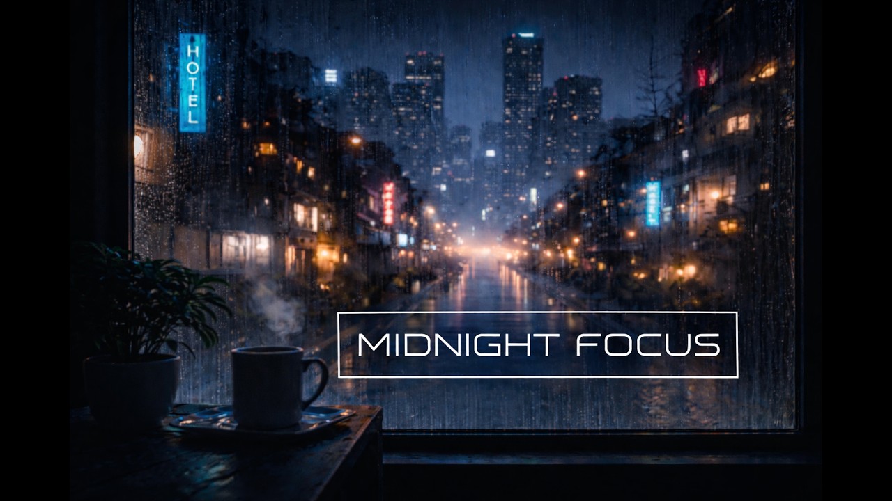 Midnight Focus – Deep Focus Music for Studying & Coding (1 Hour Rain Ambience)