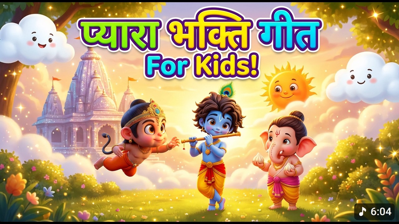 Pyare Bhagwan 🙏 | Kids Devotional Song | Learn About Hindu Gods | Animated Bhajan for Children