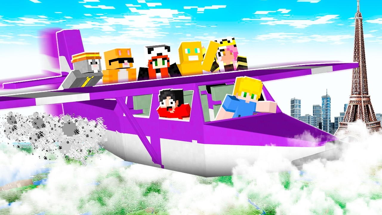 Fizemos a Maior Viagem de Avião com os Amigos no Minecraft!