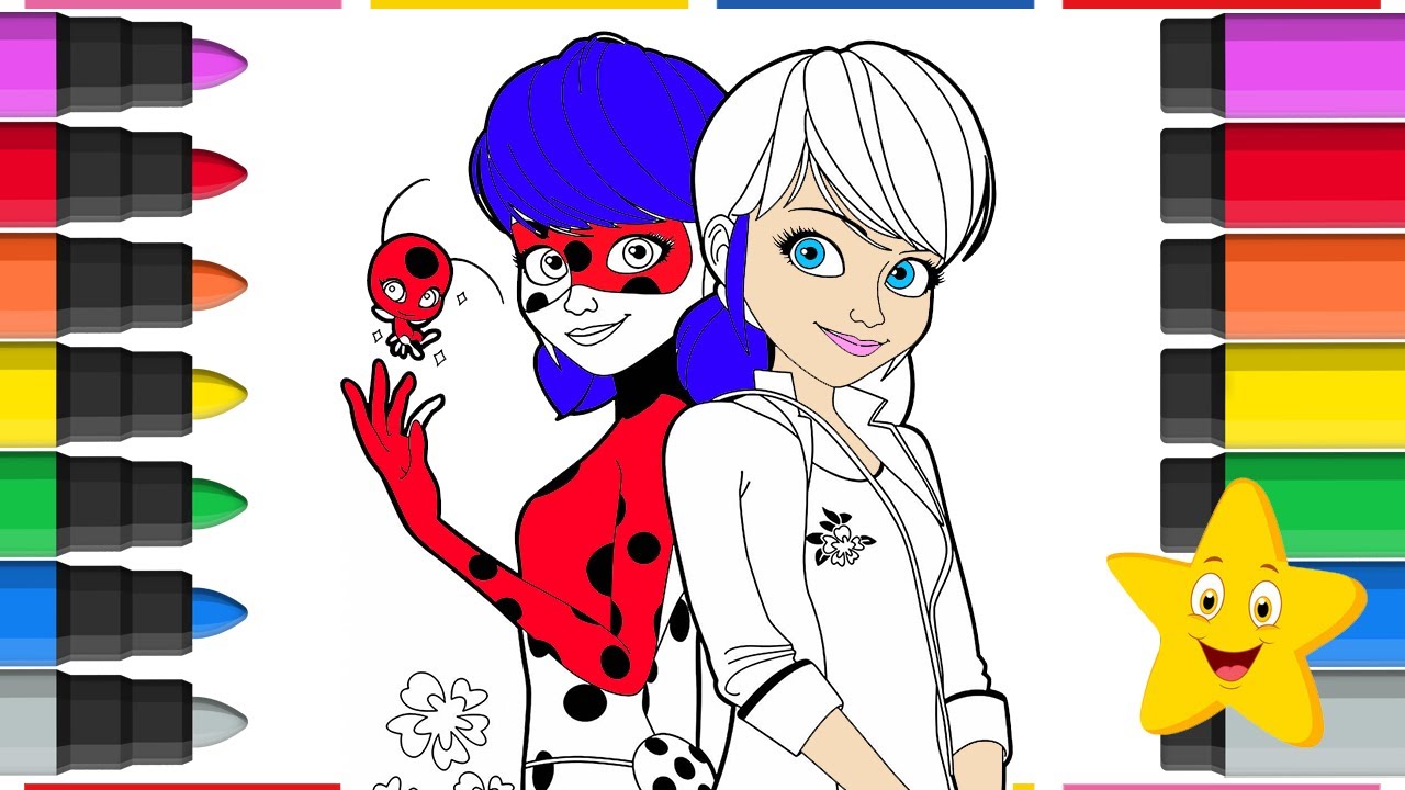 🐞💖 Ladybug & Marinette: Speed Coloring the Superhero & Her Alter Ego | Miraculous Art Adventure 🎨✨
