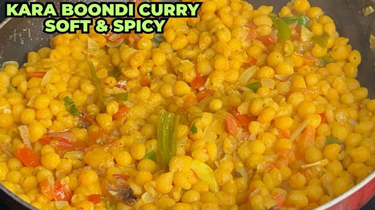 Kara Boondi Curry Recipe | Soft & Spicy Karasu Curry | Andhra Style