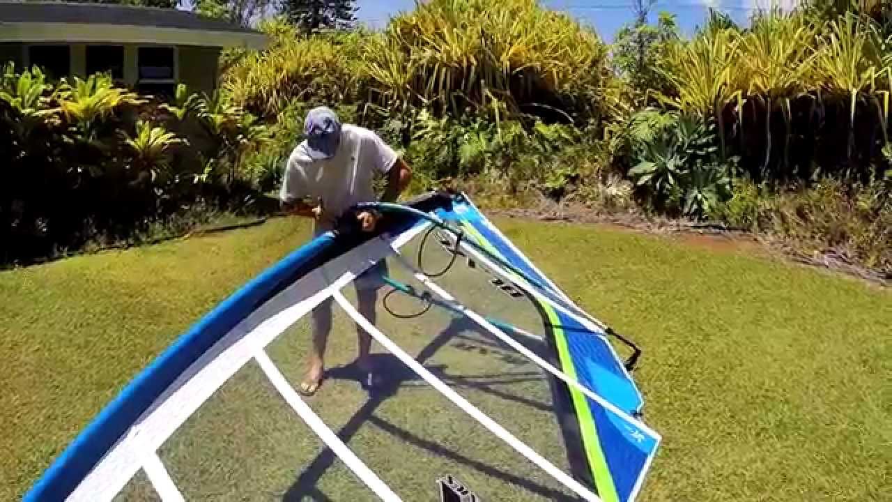 MauiSails Blaze rigging instruction - 2-3 cams narrow sleeve freerace sail