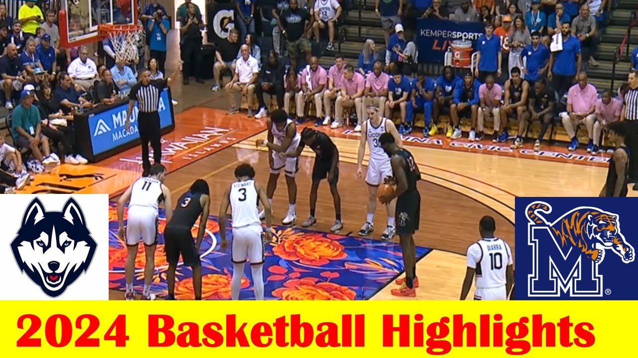 Memphis vs #2 UConn Basketball Game Highlights 11 25 2024