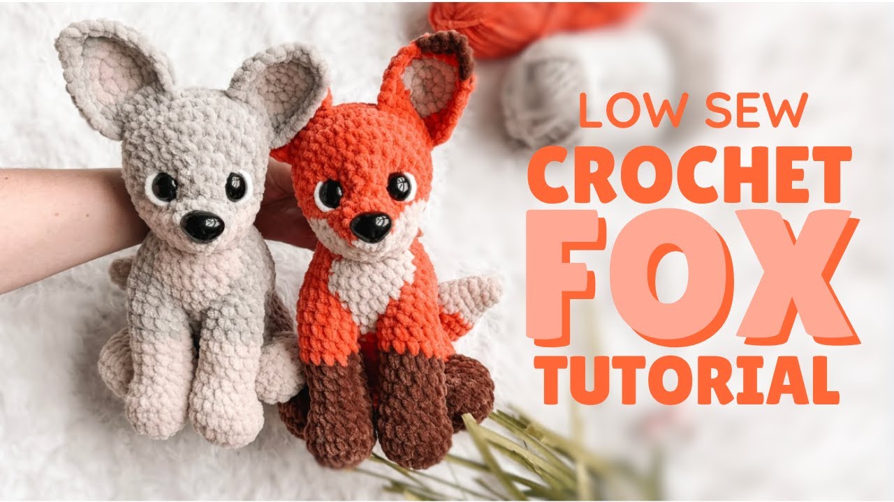 LOW SEW Crochet Fox Step-by-Step Tutorial! 🦊✨