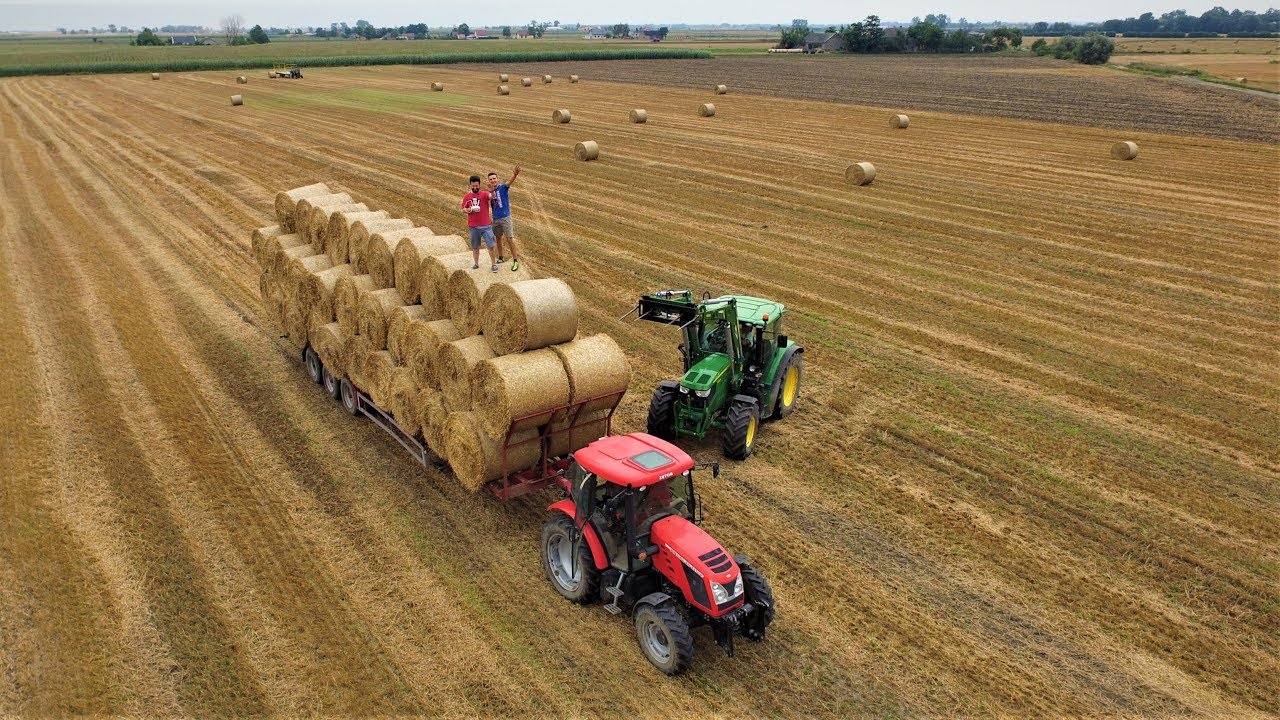 Rolnik Pracuje #32 - Słoma na Dużą Skalę z Kazik478 PL, / JD 6105R, Zetor Proxima 80, MF255 cz.2