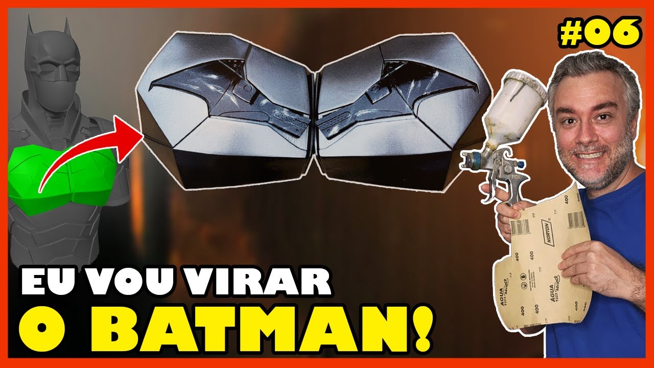 Ep06 - Como fazer o ACABAMENTO e PINTURA na ARMADURA do BATMAN