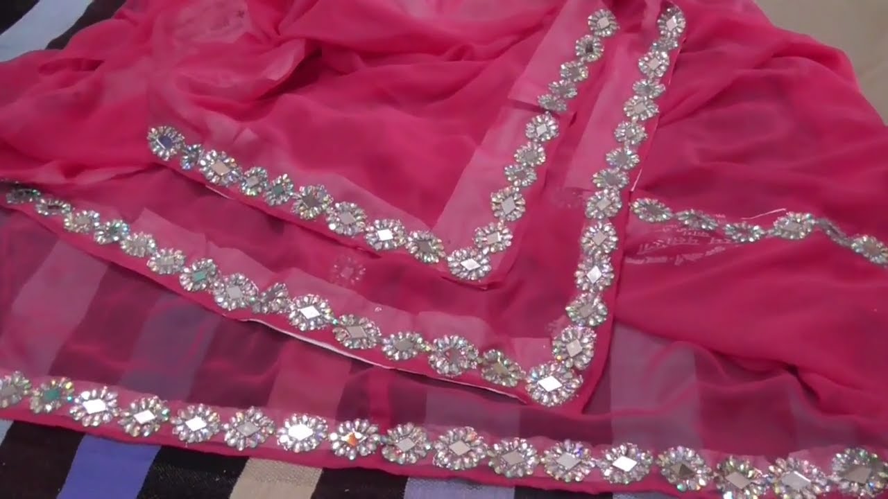 Kundan Work At Home || How To Apply Kundan Work By Self || Kundan work with Stone and Stone Lace