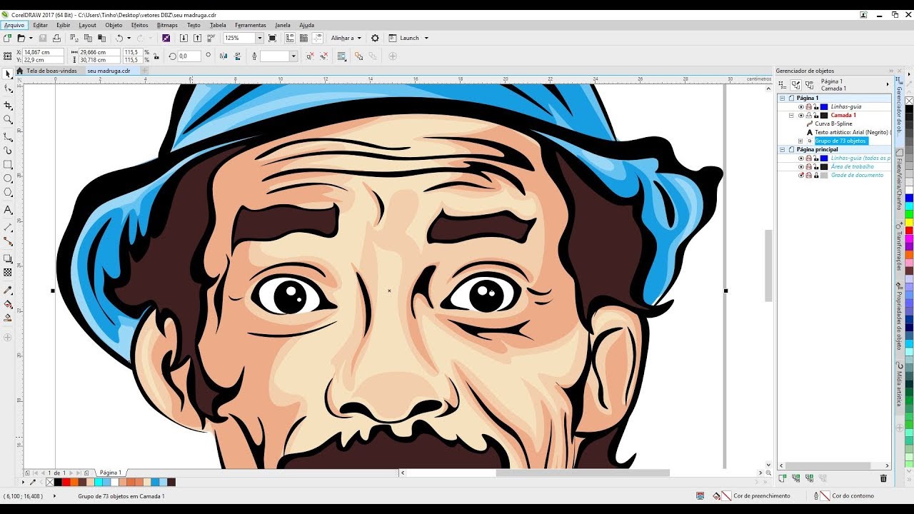 Curso Corel Draw Como fazer estampa Ilustração Tutorial