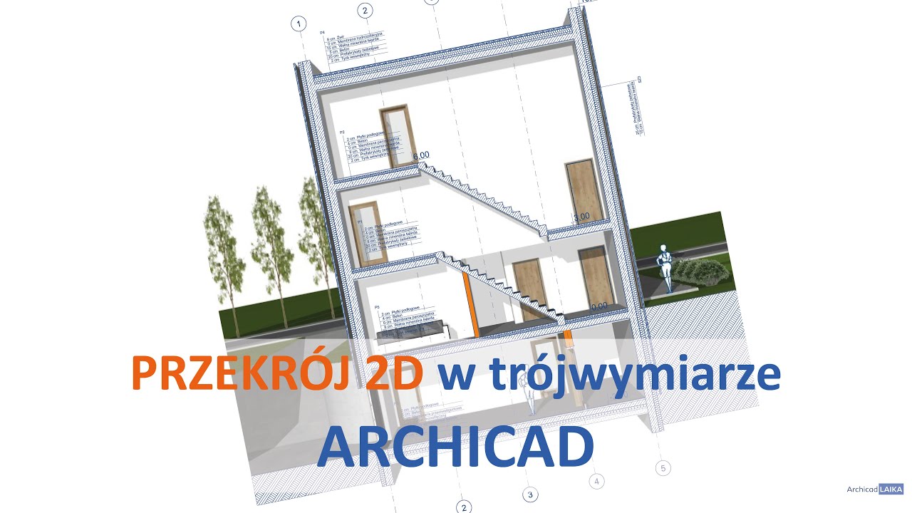 Jak zrobić przekrój 2D w trójwymiarze Archicadzie?